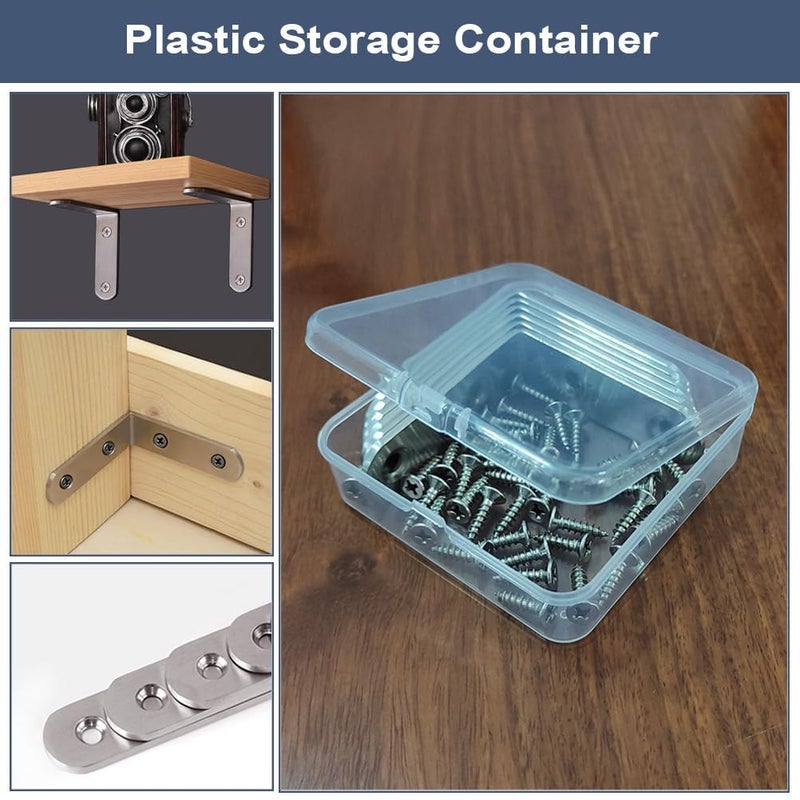 YEWLACA 6 Pcs L Bracket Corner Brace Stainless Steel 65x65mm 90 Degree Small Shelf Brackets for Wood, Shelves, Heavy Duty Support Joint Right Angle Braces with Screws - Image 4